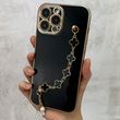 Чехол с цепочкой для iPhone 14 Plus Shine Bracelet Strap Black