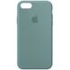 Чехол silicone case for iPhone 7/8 с микрофиброй и закрытым низом Зеленый / Cactus