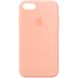 Чехол silicone case for iPhone 7/8 с микрофиброй и закрытым низом Оранжевый / Grapefruit