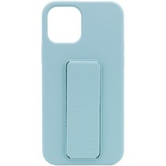 Чехол Silicone Case Hand Holder для Apple iPhone 12 mini (5.4") (Бирюзовый / Ice Blue)