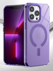 Чехол для iPhone 14 Pro Max Matt Clear Case with Magsafe Purple