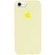 Чехол silicone case for iPhone 7/8 с микрофиброй и закрытым низом Желтый / Mellow Yellow