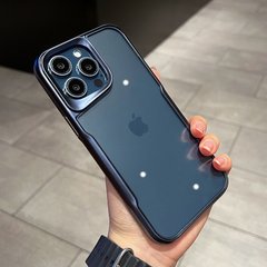 Чехол для Iphone 12 Pro Max Metal HD Clear Case Titanium Blue