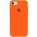 Чехол silicone case for iPhone 7/8 с микрофиброй и закрытым низом Оранжевый / Apricot