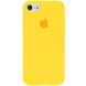 Чехол silicone case for iPhone 7/8 с микрофиброй и закрытым низом Желтый / Canary Yellow