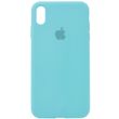 Чохол для Apple iPhone XR (6.1 '') Silicone Case Full з мікрофіброю і закритим низом Бірюзовий / Marine Green