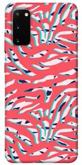 Чехол для Samsung Galaxy S20 PandaPrint Red Zebra print паттерн