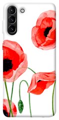 Чехол для Samsung Galaxy S21+ PandaPrint Акварельные маки цветы