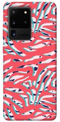Чехол для Samsung Galaxy S20 Ultra PandaPrint Red Zebra print паттерн