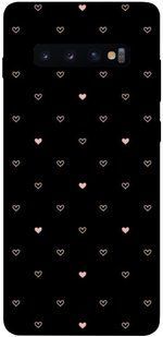 Чехол для Samsung Galaxy S10+ PandaPrint Сердечки паттерн
