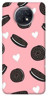 Чехол для Xiaomi Redmi Note 9 5G / Note 9T PandaPrint Печенье Opeo pink паттерн