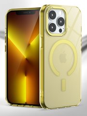 Чехол для iPhone 14 Pro Max Matt Clear Case with Magsafe Yellow
