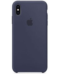 Чехол Silicone case orig 1:1 (AAA) для Apple iPhone X / Xs (Синий / Midnight blue)