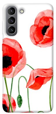 Чехол для Samsung Galaxy S21 PandaPrint Акварельные маки цветы