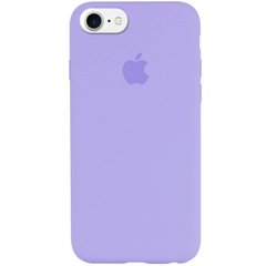 Чехол silicone case for iPhone 7/8 с микрофиброй и закрытым низом Сиреневый / Dasheen