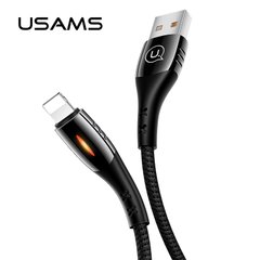 Кабель USAMS Lightning Smart Power-off U-Tone series US-SJ345 |2m, 2A| Black, Black