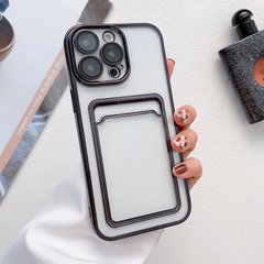 Чохол для iPhone 13 Pro Pocket Glossy Case + скло на камеру Black