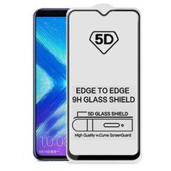 5D стекло для Samsung A50 Черное - Клей по всей плоскости, Черный