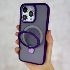 Чехол противоударный для iPhone 12 / 12 Pro Matt Guard MagSafe Case + кольцо-подставка Deep Purple