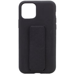 Чехол Silicone Case Hand Holder для Apple iPhone 11 (6.1") (Черный / Black)