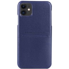 Кожаная накладка G-Case Cardcool Series для Apple iPhone 11 (6.1") (Синий)