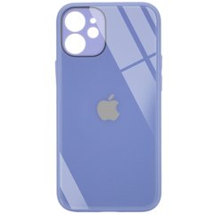 TPU+Glass чехол GLOSSY Logo Full camera (opp) для Apple iPhone 12 mini (5.4") (Сиреневый)