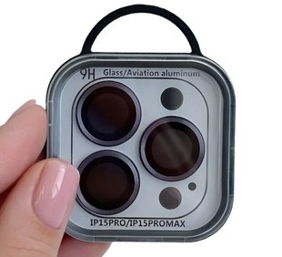 Захисне скло Metal Classic на камеру (в упак.) Apple iPhone 12 / 12 mini / 11 Фіолетовий / Purple