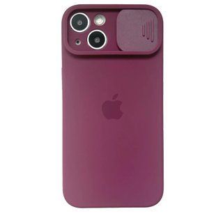 Чохол для iPhone 13 Silicone with Logo hide camera + шторка на камеру Violet