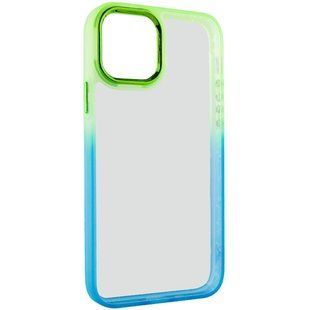 Чохол TPU+PC Fresh sip series для Apple iPhone 14 (6.1") Бірюзовий / Лимонний