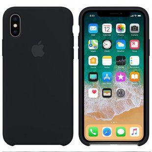 Чехол silicone case for iPhone X/XS Black / Черный