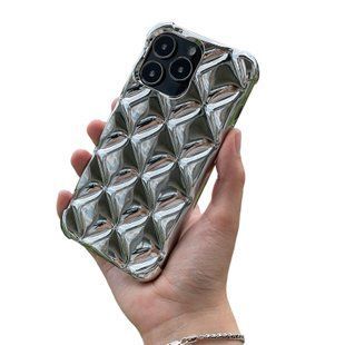 Чехол для iPhone 13 3D Bamper Silver