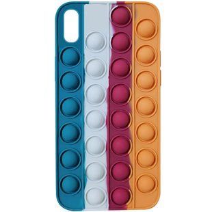 Чохол для iPhone X / XS Pop-It Case Поп іт Cosmos blue / Orange
