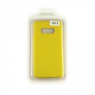Чохол для Samsung Galaxy S10e (G970) Silicone Full жовтий з закритим низом і мікрофіброю