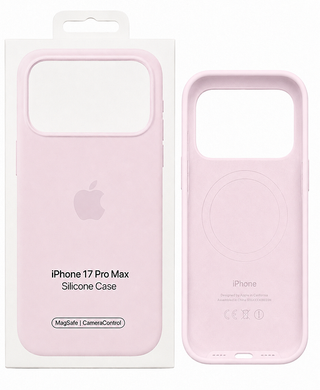 Чохол Silicone case Original 1:1 (AAA) with Magsafe для Apple iPhone 17 Pro Max (Пудровий / Pink Sand)