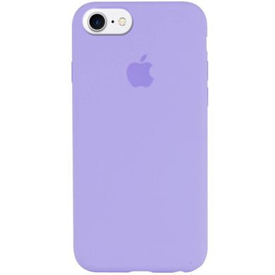 Чехол Apple silicone case for iPhone 7/8 с микрофиброй и закрытым низом Сиреневый / Dasheen