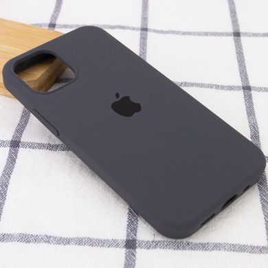Чехол для iPhone 14 Plus Silicone Case Full / закрытый низ Серый / Dark Grey