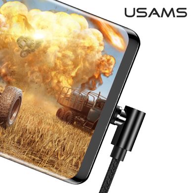 Кабель USAMS магнитный Micro USB Right-angle Magnetic Charging Cable U54 US-SJ446 |1m, 2A| Black, Black