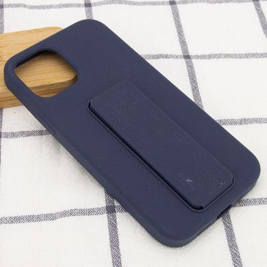 Чехол Silicone Case Hand Holder для Apple iPhone 12 mini (5.4") (Темно-синий / Midnight blue)
