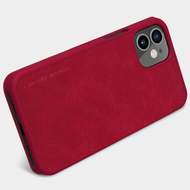 Кожаный чехол (книжка) Nillkin Qin Series для Apple iPhone 12 mini (5.4") (Красный)