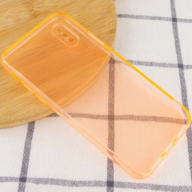 Матовый полупрозрачный TPU чехол с защитой камеры для Apple iPhone X / XS (5.8") (Оранжевый / Orange)