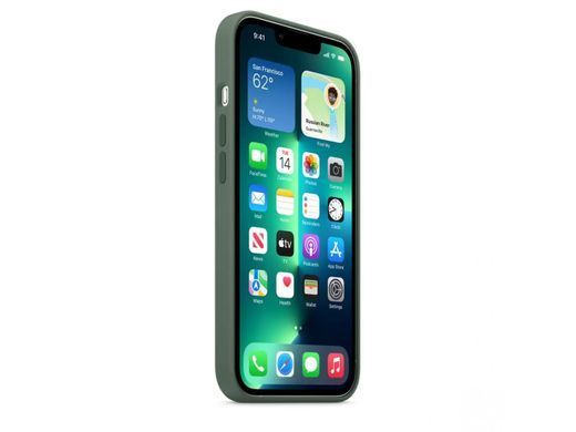 Чехол для Apple Iphone 13 pro Silicone case Original 1:1 full with Magsafe Зеленый/Eucalyptus