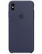 Чехол Silicone case orig 1:1 (AAA) для Apple iPhone X / Xs (Синий / Midnight blue)