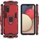 Ударопрочный чехол Transformer Ring for Magnet для Samsung Galaxy A03s Красный / Dante Red