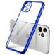 Прозорий силіконовий чохол глянсове окантування Full Camera для Apple iPhone 13 Pro (6.1"") Синій