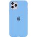 Чехол для Apple iPhone 11 Pro Max Silicone Full / закрытый низ / Голубой / Cornflower