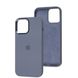 Чехол для iPhone 12 / 12 Pro Silicone Case Full (Metal Frame and Buttons) с металической рамкой и кнопками Sky Blue