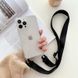 Чехол для iPhone 11 Pro прозрачный с ремешком Black