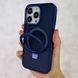 Чехол для iPhone 14 Matt Guard MagSafe Case + кольцо-подставка Midnight Blue