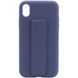 Чохол Silicone Case Hand Holder для Apple iPhone X / XS (5.8") (Темно-синій / Midnight blue)