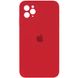 Чехол для Apple iPhone 11 Pro Max Silicone Full camera закрытый низ + защита камеры (Красный / Camellia)